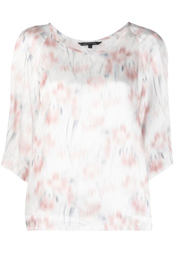 Armani Exchange faded floral-print blouse - Bianco