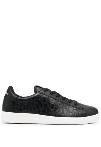 Armani Exchange embossed-logo low-top sneakers - Nero