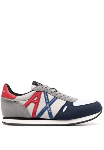 Armani Exchange colour-block lace-up sneakers - Blu