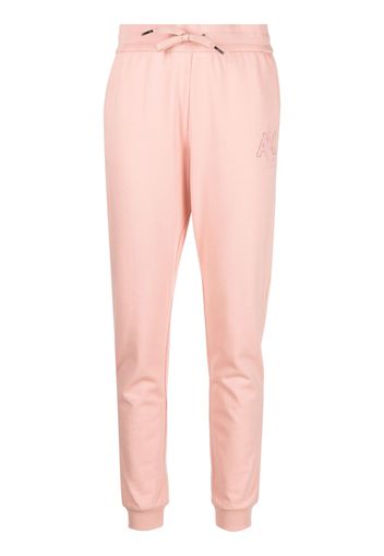 Armani Exchange logo-embellishment cotton track pants - Rosa