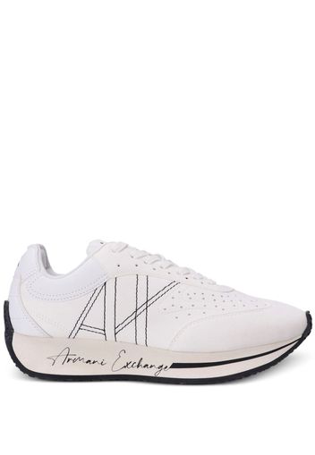 Armani Exchange logo-print low-top sneakers - Bianco