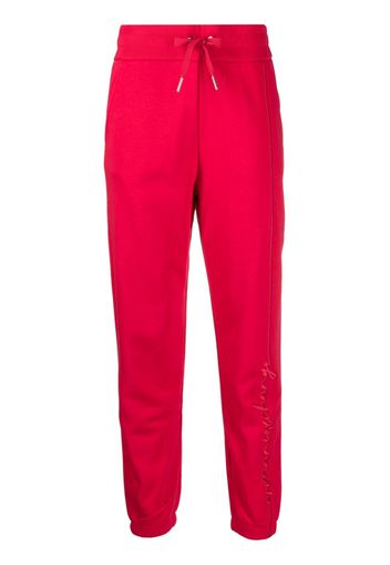 Armani Exchange logo-embroidered drawstring track pants - Rosso