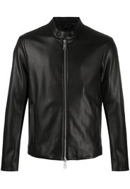 faux leather bomber jacket