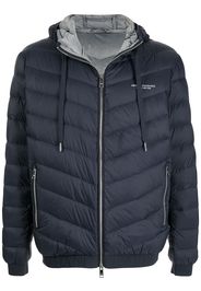 Armani Exchange padded zip-up hooded jacket - Blu