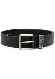 Armani Exchange logo-embossed leather belt - Nero