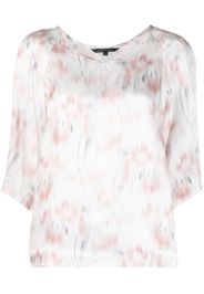 Armani Exchange faded floral-print blouse - Bianco