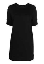 Armani Exchange embroidered-logo shirt dress - Nero