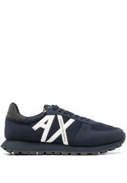 Armani Exchange mesh logo patch sneakers - Blu