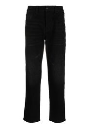 Armani Exchange logo-patch straight-leg jeans - Nero