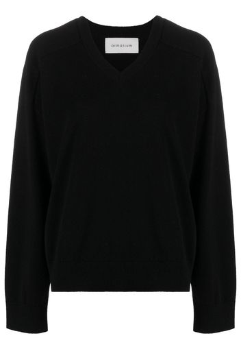 ARMARIUM V-neck knitted jumper - Nero