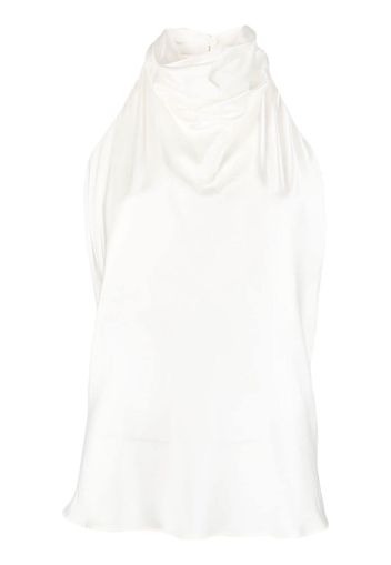 ARMARIUM stretch-silk halterneck top - Bianco