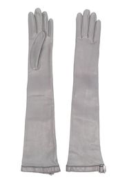 ARMARIUM buckle-detail elbow-length leather gloves - Grigio