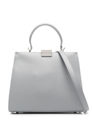 ARMARIUM logo-engraved leather tote bag - Grigio