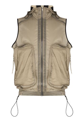 ARNAR MAR JONSSON oversized zipped pockets gilet - Verde