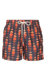 Arrels Barcelona graphic-print swim shorts - Grigio