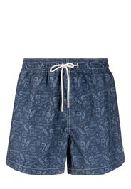 Arrels Barcelona x Jordi Labanda In Summer We Trust swim shorts - Blu