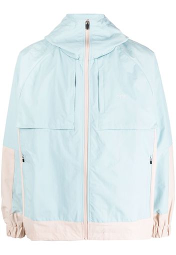 ARTE colour-block panelled hooded jacket - Blu