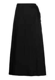 Asceno Amalfi linen maxi skirt - Nero