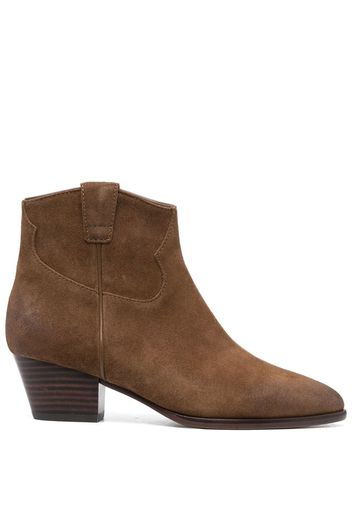 Ash pointed-toe suede ankle boots - Marrone