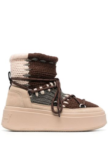 Ash chunky-knit ankle boots - Toni neutri