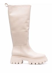 ASH Lucky knee-length leather boots - Bianco