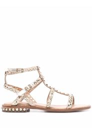 ASH studded double-buckle sandals - Effetto metallizzato