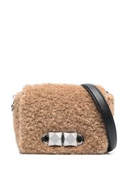 Ash Feliabis shearling shoulder bag - Marrone