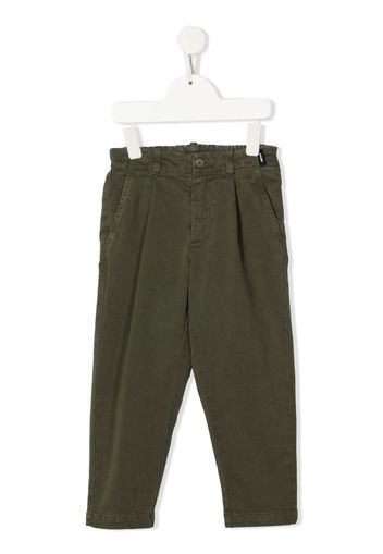 Aspesi Kids elasticated straight-leg trousers - Verde