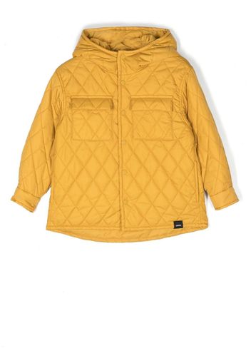 Aspesi Kids quilted hooded jacket - Giallo