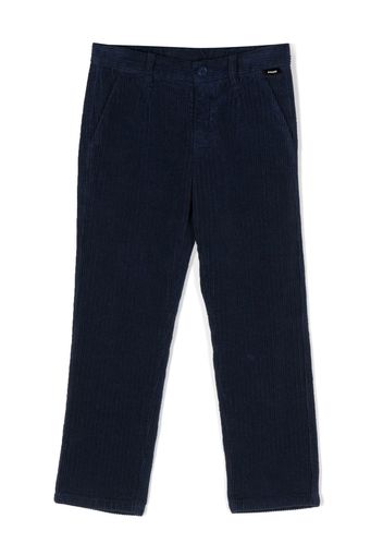 Aspesi Kids corduroy straight-leg trousers - Blu