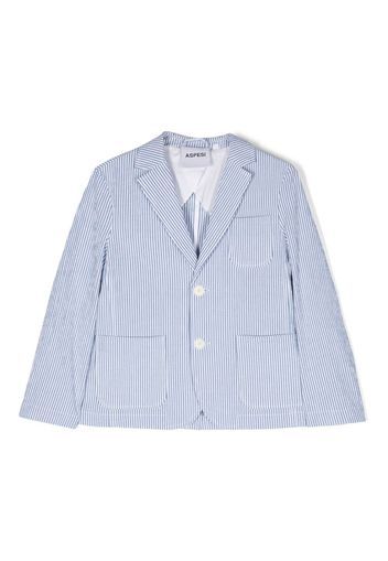 Aspesi Kids striped single-breasted blazer - Blu