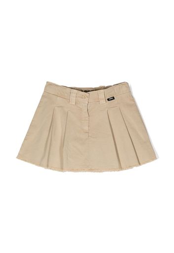 Aspesi Kids box-pleated short skirt - Toni neutri