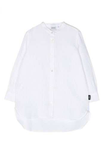 Aspesi Kids band-collar cotton shirt - Bianco