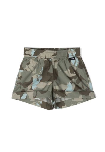 Aspesi Kids camouflage-print shorts - Verde