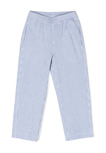 Aspesi Kids striped stretch-cotton trousers - Blu