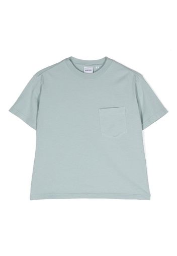 Aspesi Kids chest-pocket cotton T-shirt - Blu