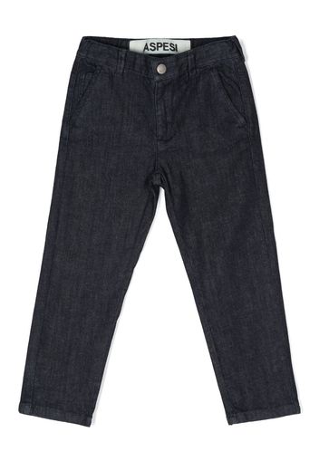 Aspesi Kids mid-rise straight-leg jeans - Blu