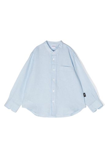 Aspesi Kids collarless patch pocketvshirt - Blu