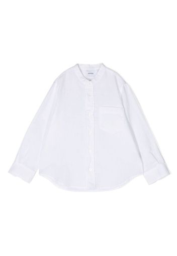 Aspesi Kids collarless patch pocket shirt - Bianco