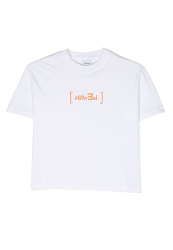 Aspesi Kids logo-print cotton T-shirt - Bianco