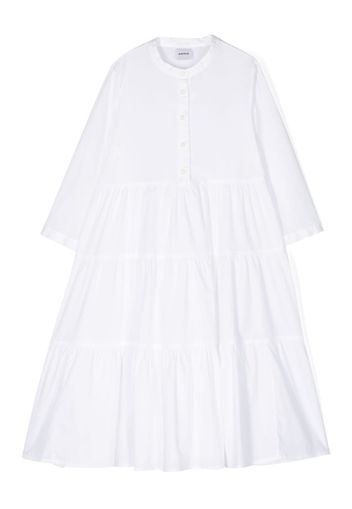 Aspesi Kids long-sleeve fluted dress - 010 BIANCO