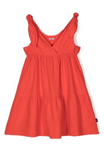 Aspesi Kids sleeveless fluted dress - Rosso