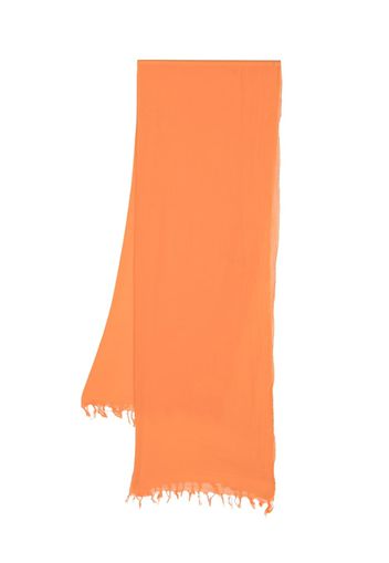 Aspesi Kids frayed-edge cotton scarf - Arancione