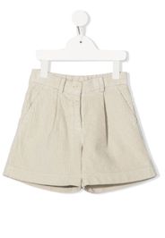 Aspesi Kids pressed crease corduroy shorts - Toni neutri