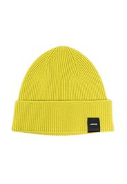 Aspesi Kids ribbed knit beanie hat - Verde