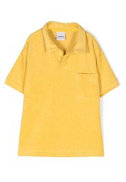 Aspesi Kids towelling short-sleeve polo shirt - Giallo