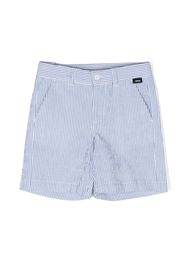 Aspesi Kids stripped stretch-cotton shorts - Blu