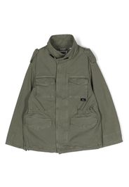 Aspesi Kids long-sleeve cotton cargo-style jacket - Verde