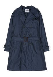 Aspesi Kids double-breasted quilted trench coat - Blu