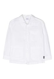 Aspesi Kids button-fastening linen shirt - Bianco